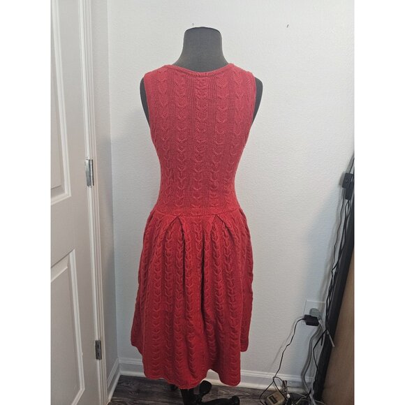 Anthropologie Red Knit wool sweater Dress - size S - Picture 2 of 2